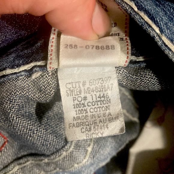 Rare! Ricky Red Label Super T True Religion size 31” W unaltered 34 3/4” L - Picture 8 of 12